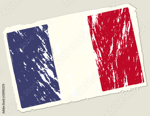 Grunge french flag