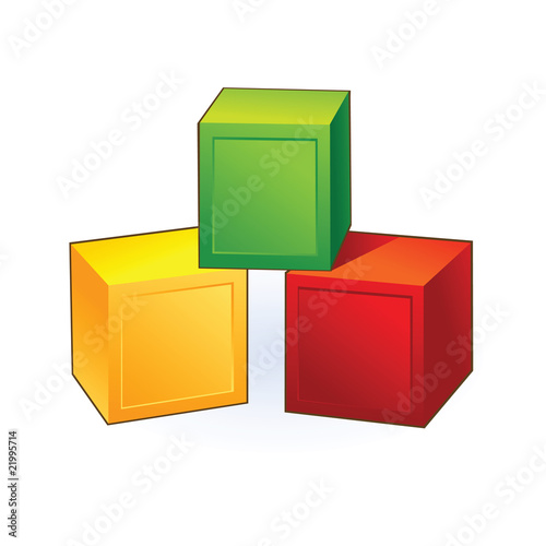colorful vector cubes