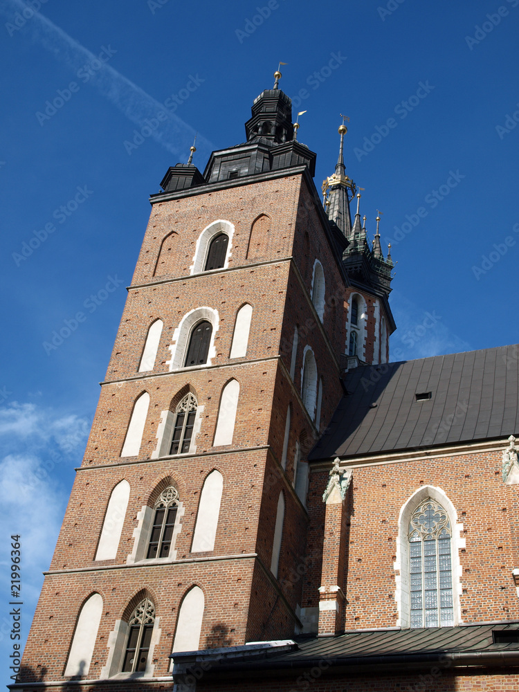 the Virgin Mary Basilica - Krakow, Poland .