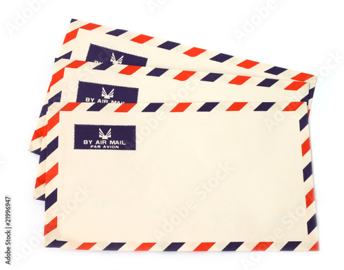 Three old envelopes