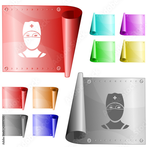 Doctor. Vector metal surface.