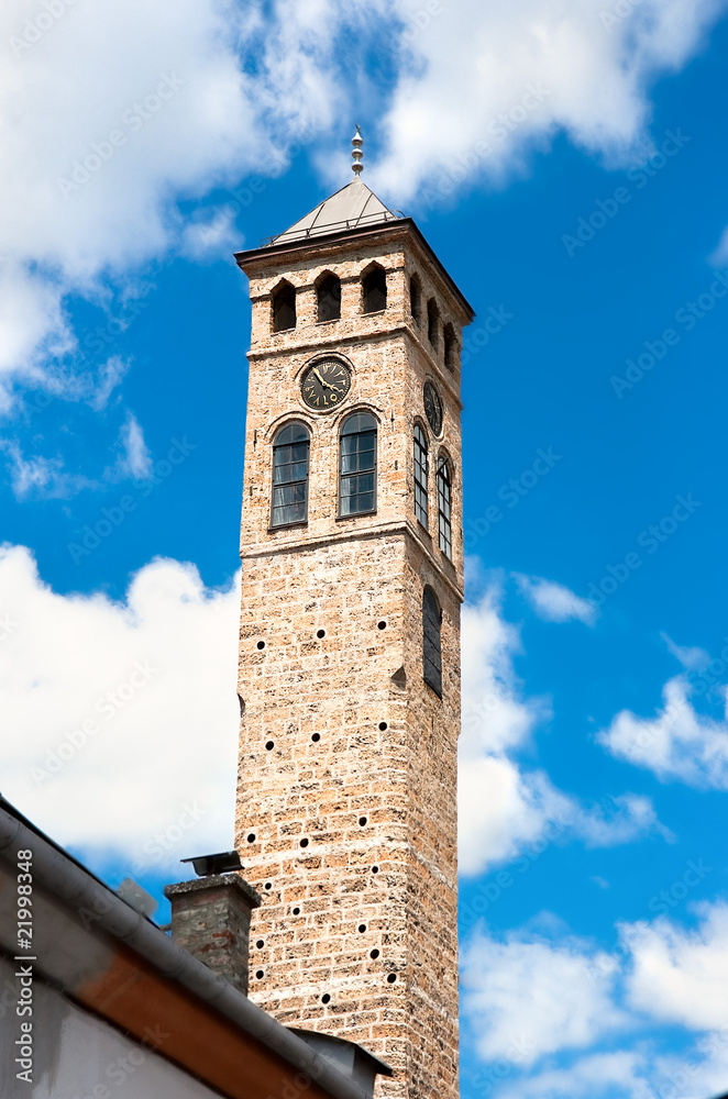 Watch tower detail in Sarajevo