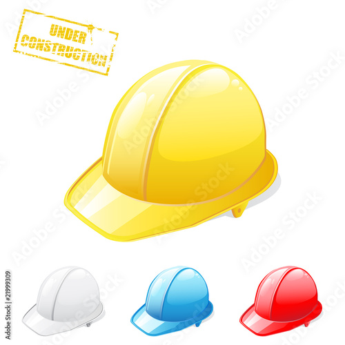 Vector illustration of  safety helmets