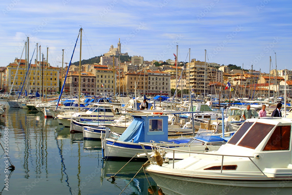 Sea port of Marseilles, France