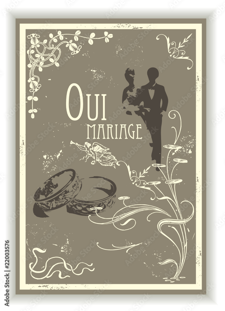 Faire-part de mariage vintage
