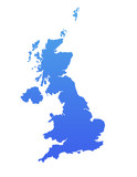 Blue England map