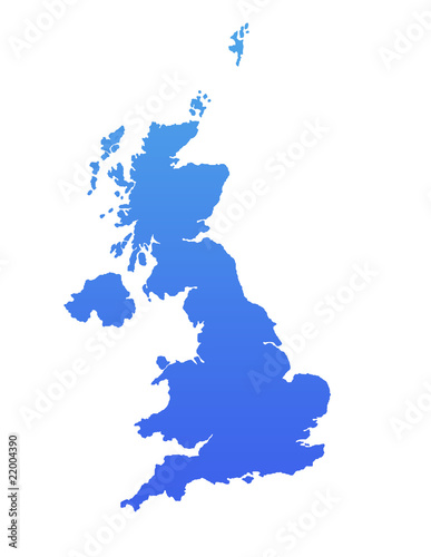 Blue England map