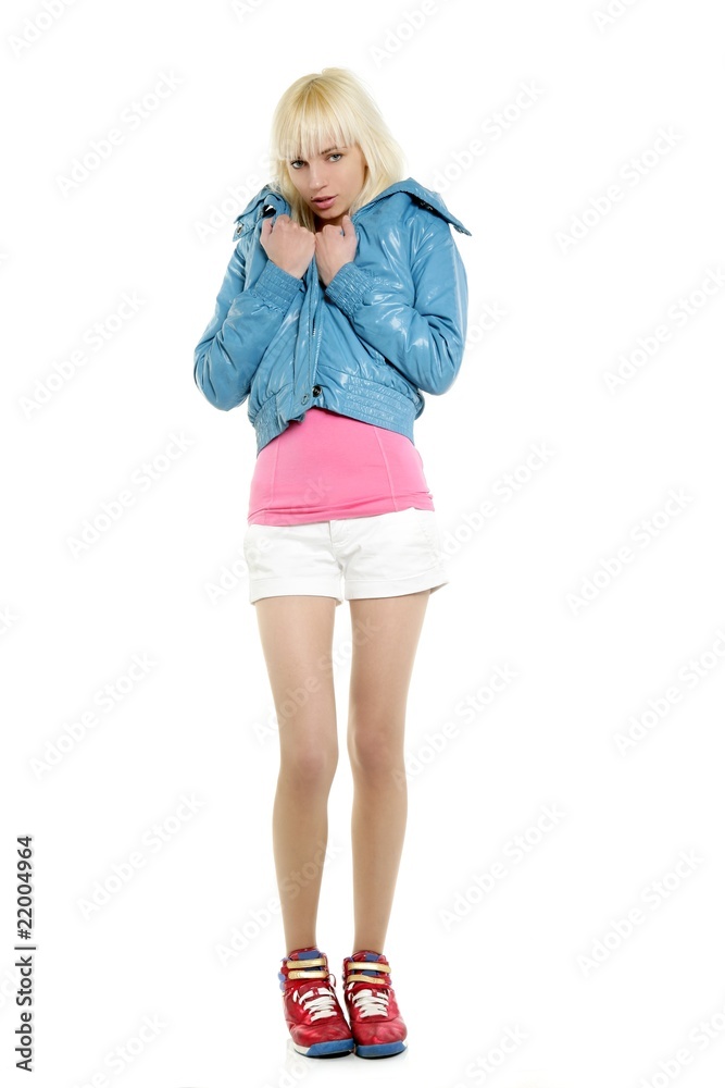 blonde fashion young girl full length studio blonde fashion young girl full length studio