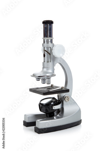 Light microscope on a white background