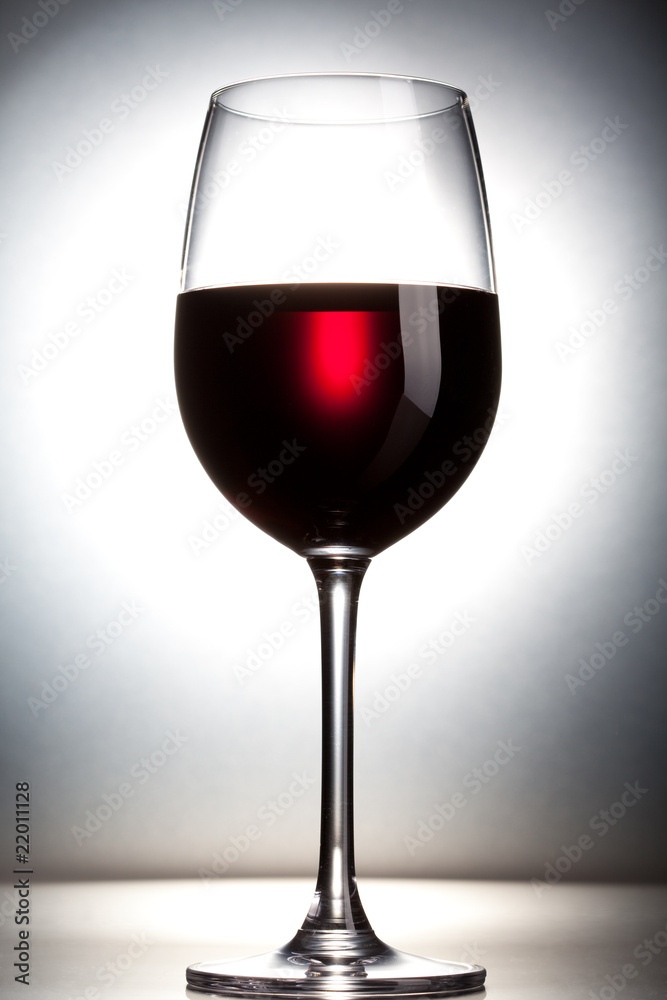 a glass of red wine