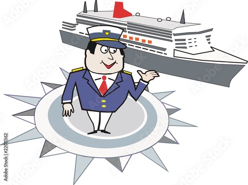 Ship navigation cartoon Stock Vector | Adobe Stock