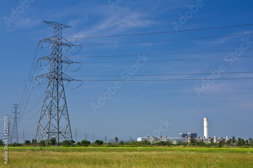 Power plant and power lines