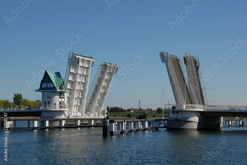 Öffnung der Klappbrücke über die Schlei in Kappeln
