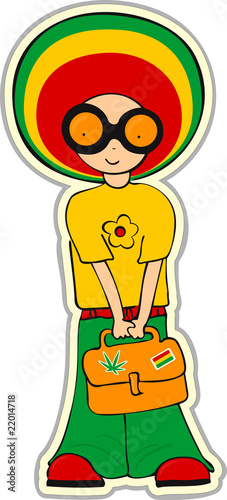 Rasta boy sticker