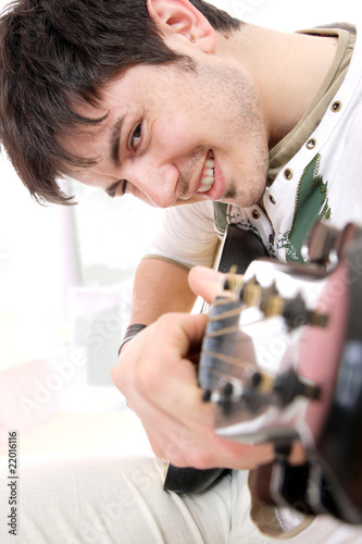 Man with guitar photo