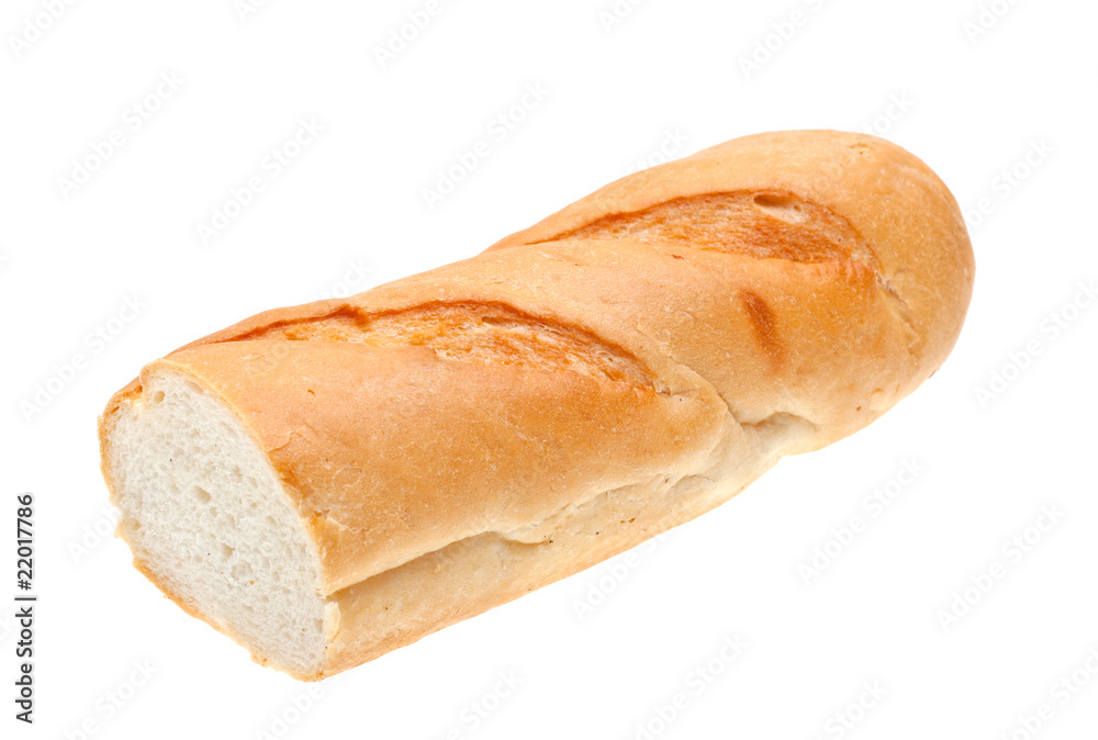 Fresh bread isolated on the white