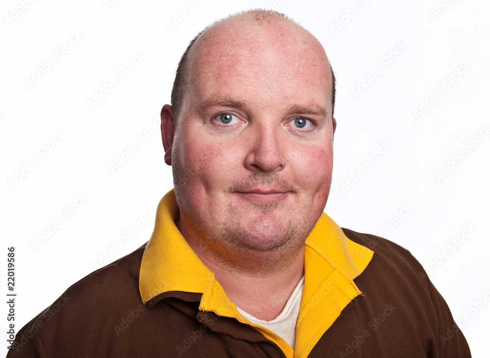 casual male face portrait on white casual male face portrait on white