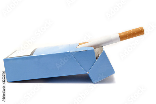pack of cigarettes isolated on white photo