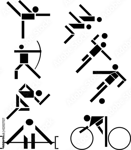 sport icons vector group