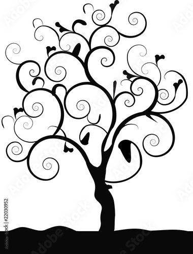 single black tree