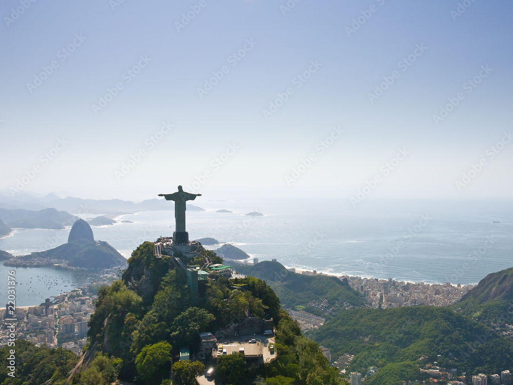 Dramatic Aerial view of Rio De Janeiro