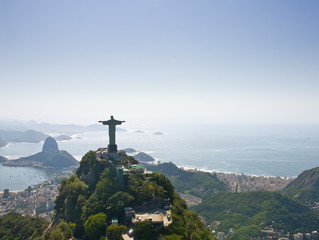 Wandcirkels Rio de Janeiro Dramatisch luchtbeeld over Rio de Janeiro  © sfmthd