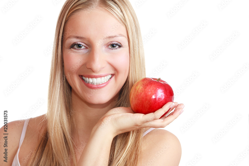 Woman with apples Woman with apples