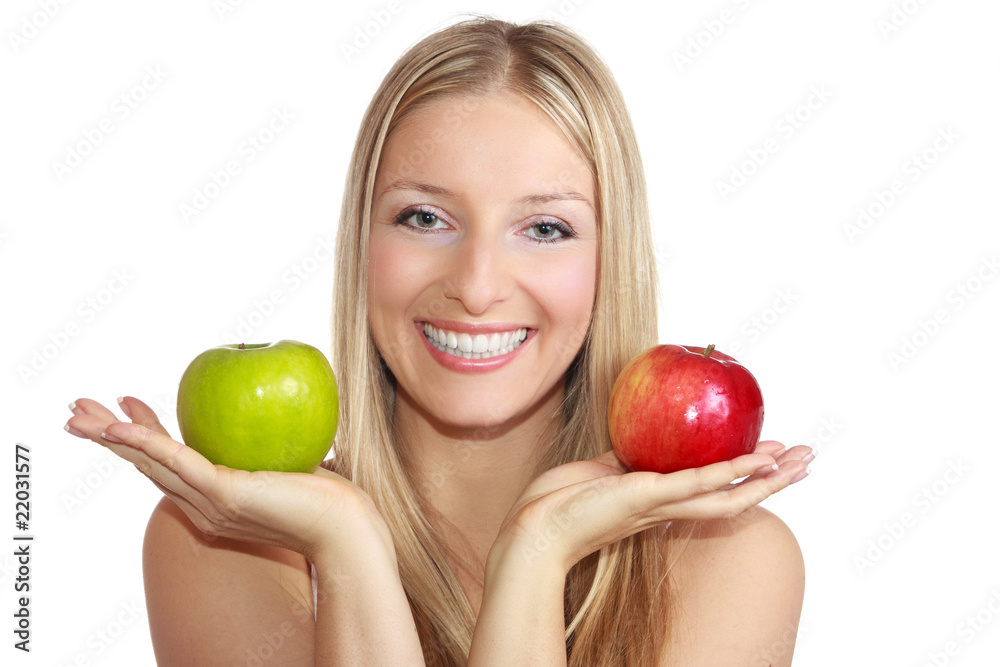 Woman with apples Woman with apples