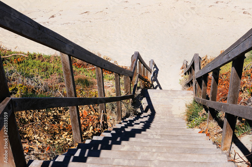 Stairs leading to the beach