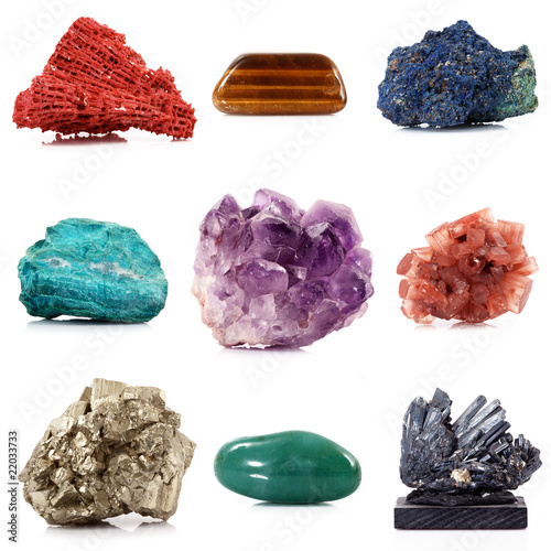 collezione di minerali photo