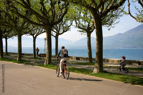 vélo papa et son fils