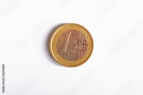euro money on white