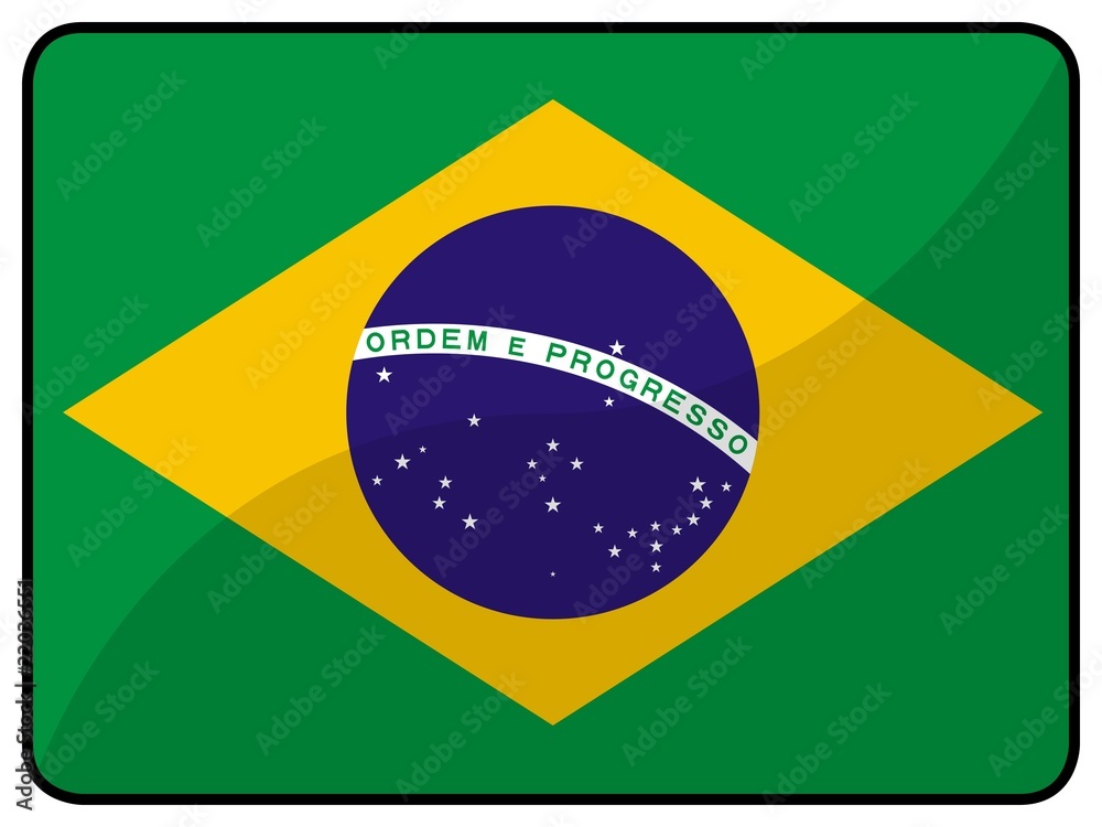Fototapeta premium drapeau brésil brazil flag