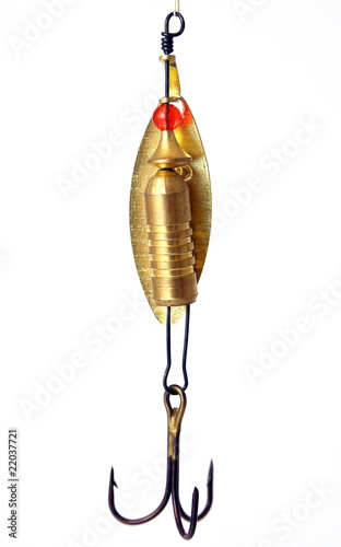 Принти на полотні Fishing spoon-bait  with a threefold hook