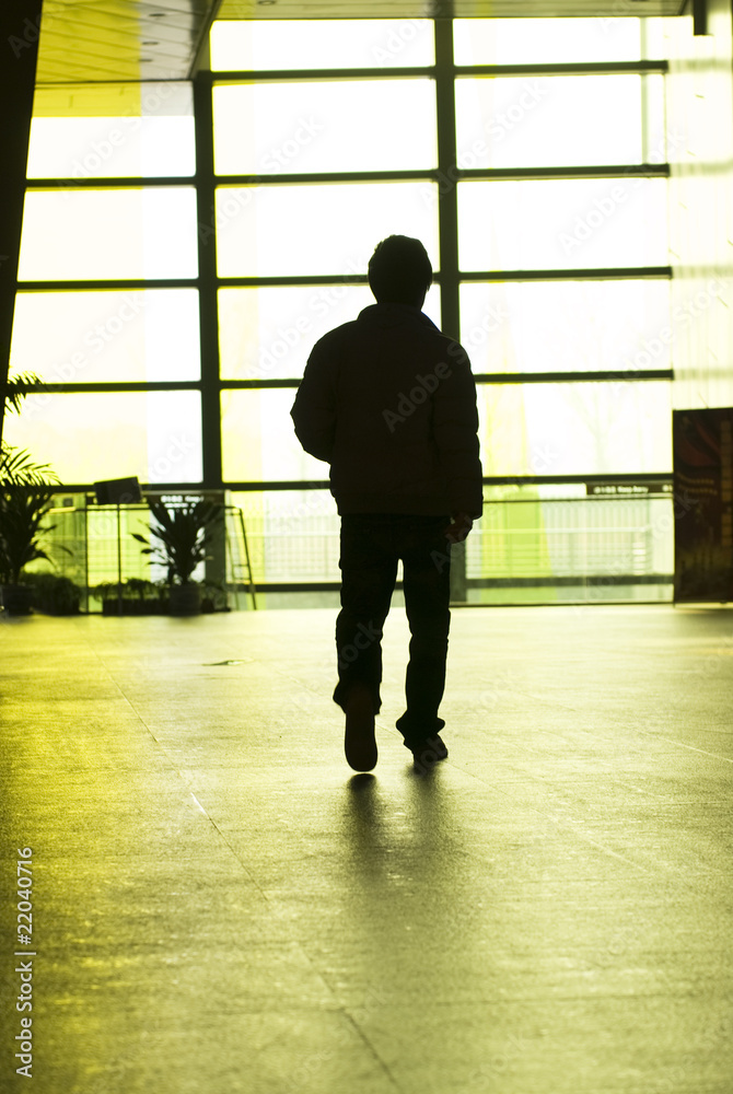The silhouette of a building interior beijing china The silhouette of a building interior beijing china