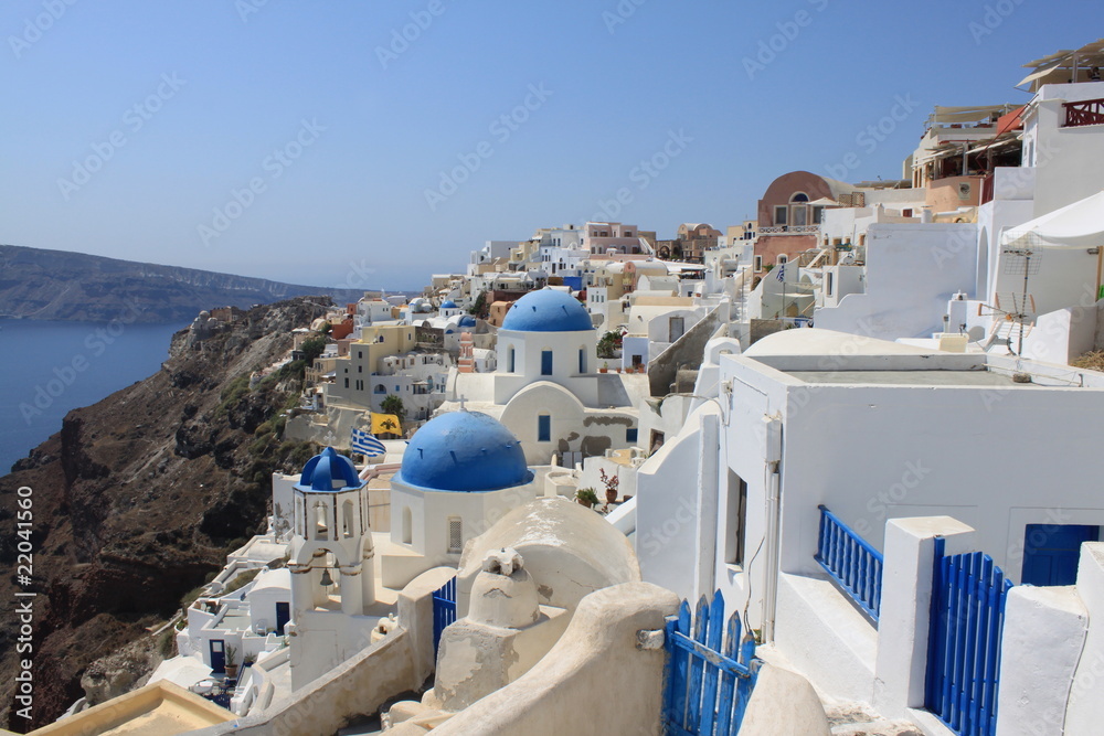 Fototapeta premium Wieś Oia na Santorini - Cyklady - Grecja