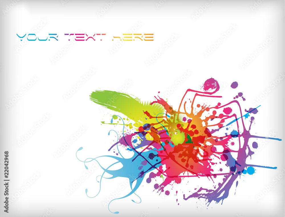 colored splash with place for your text.