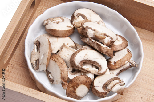 Mushroom Slices in a Dish