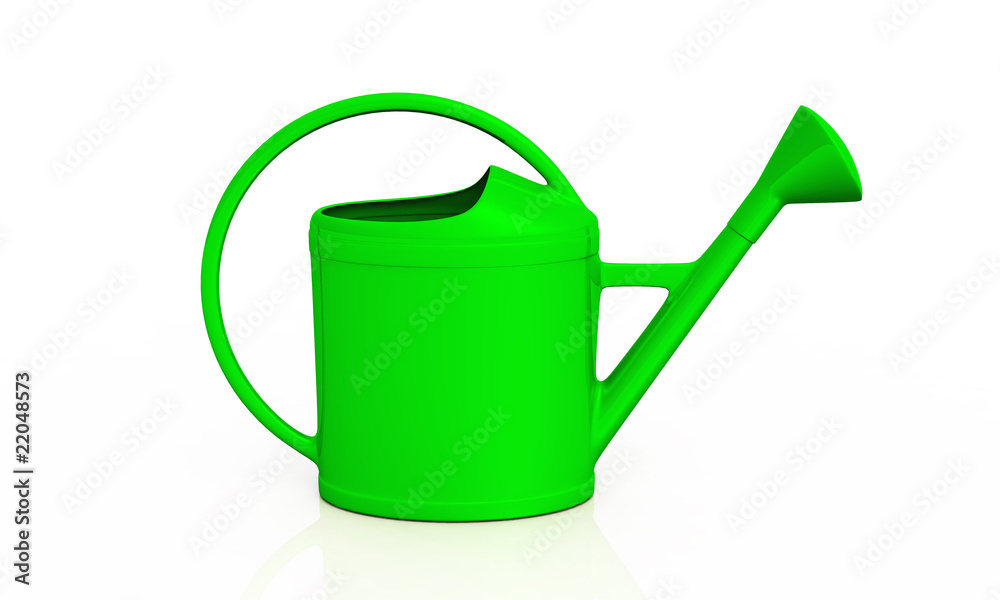 3D Die grüne Gießkanne freigestellt StockIllustration Adobe Stock