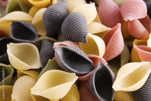 Colorful Pasta Shells Background