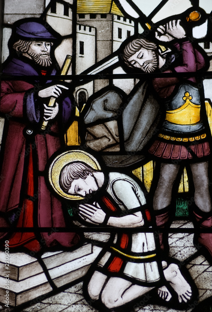 Martyrdom of St George Stained glass window