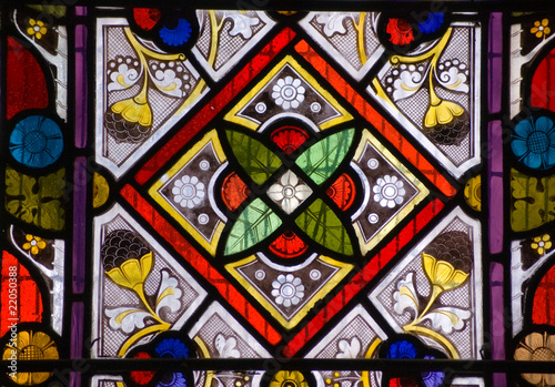 Stained glass window - geometric pattern