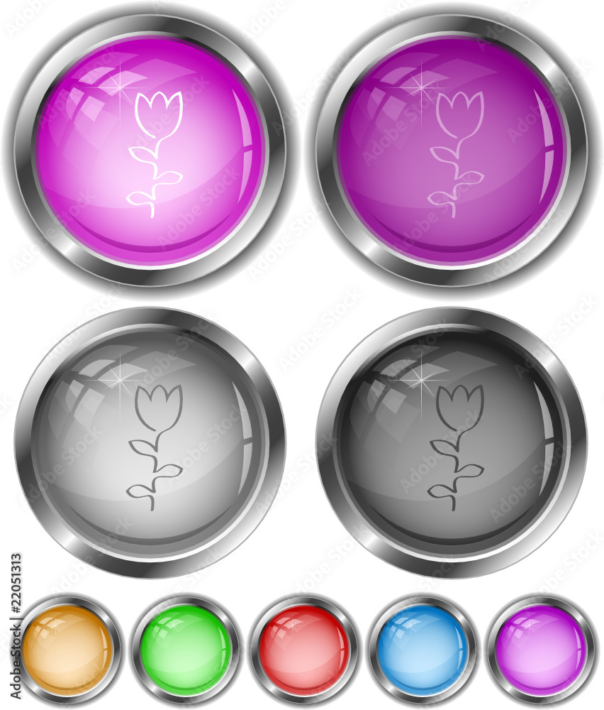 Abstract tulip. Vector internet buttons. Abstract tulip. Vector internet buttons.