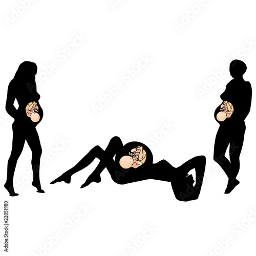 Expectant mothers.Vector
