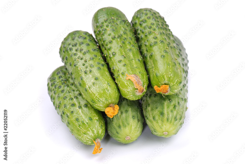 Cucumbers isolated on white Cucumbers isolated on white