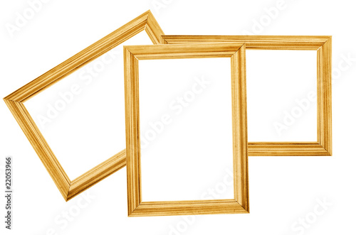 wooden frameworks isolated on white background