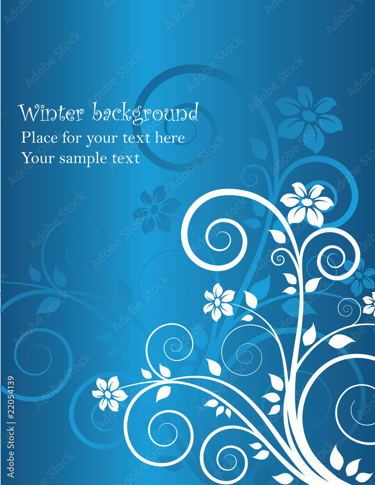 winter floral background