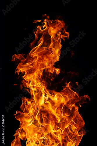 perfect fire on black background