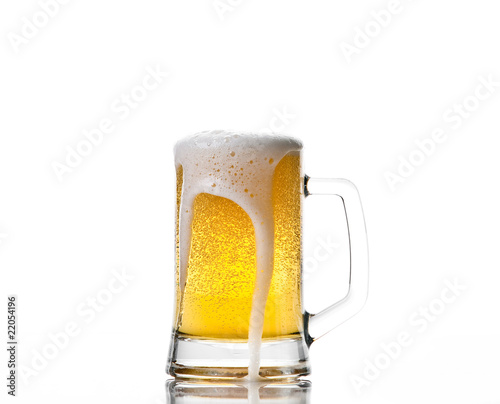 Beer mug isolated on white