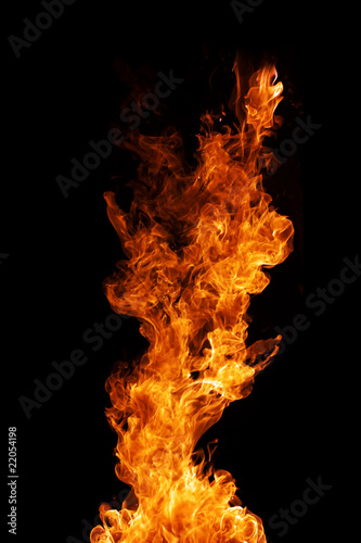perfect fire on black background
